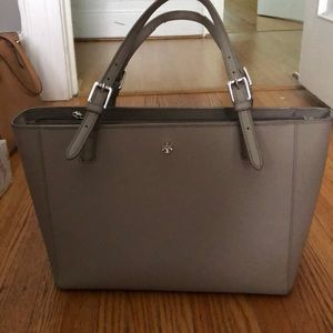 Tory Burch Taupe/Gray Robinson tote